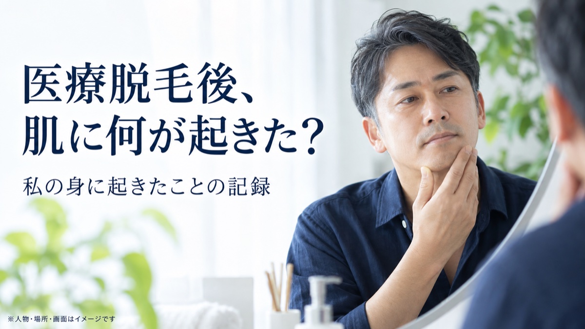 医療脱毛後、肌に何が起きた？ 私の身に起きたことの記録。人物・場所・画面はイメージです。