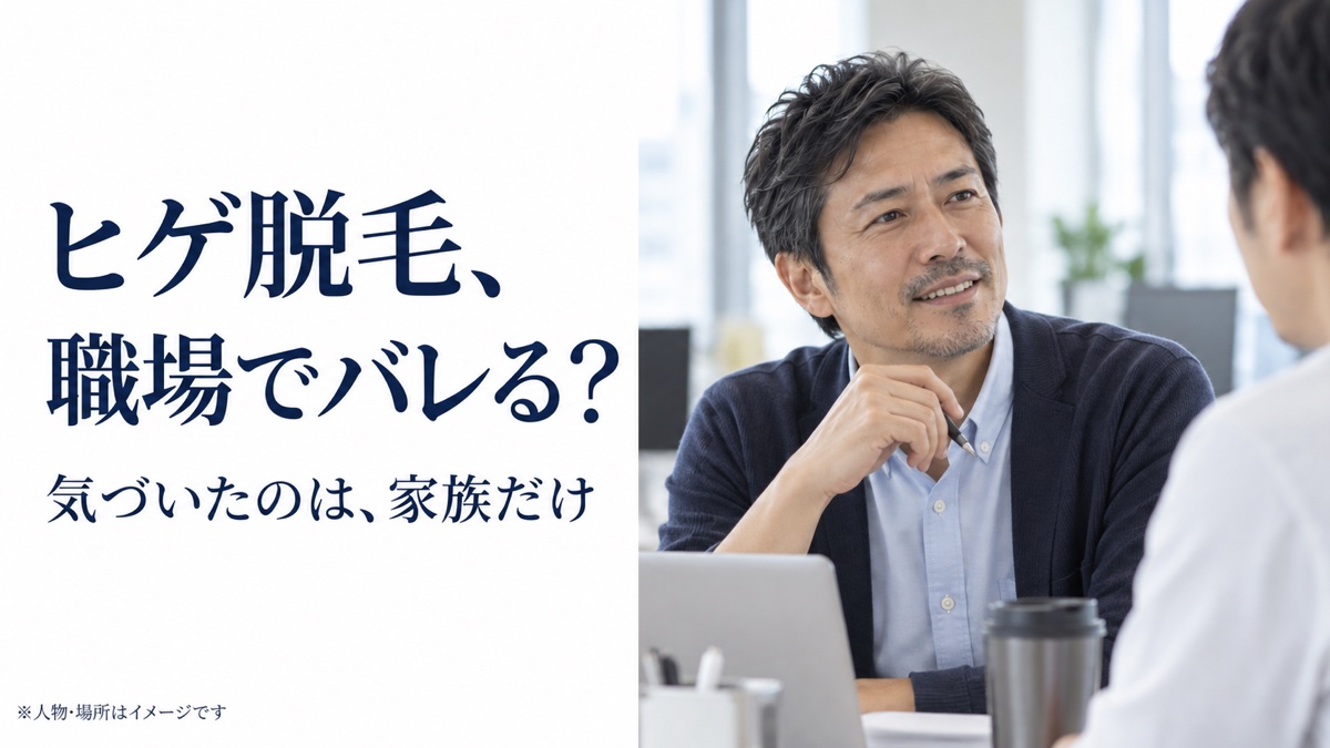 ヒゲ脱毛、職場でバレる？ 気づいたのは、家族だけ。人物・場所はイメージです。